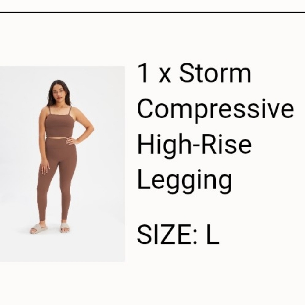 Girlfriend Collective Compressive High Rise Full Length Legging Storm Size Large - Picture 9 of 9